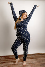 Snowy Night | Women's Holiday Thermal PJ & Cap Set