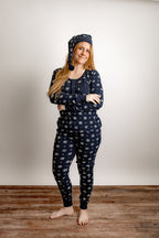 Snowy Night | Women's Holiday Thermal PJ & Cap Set