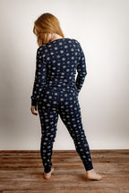Snowy Night | Women's Holiday Thermal PJ & Cap Set