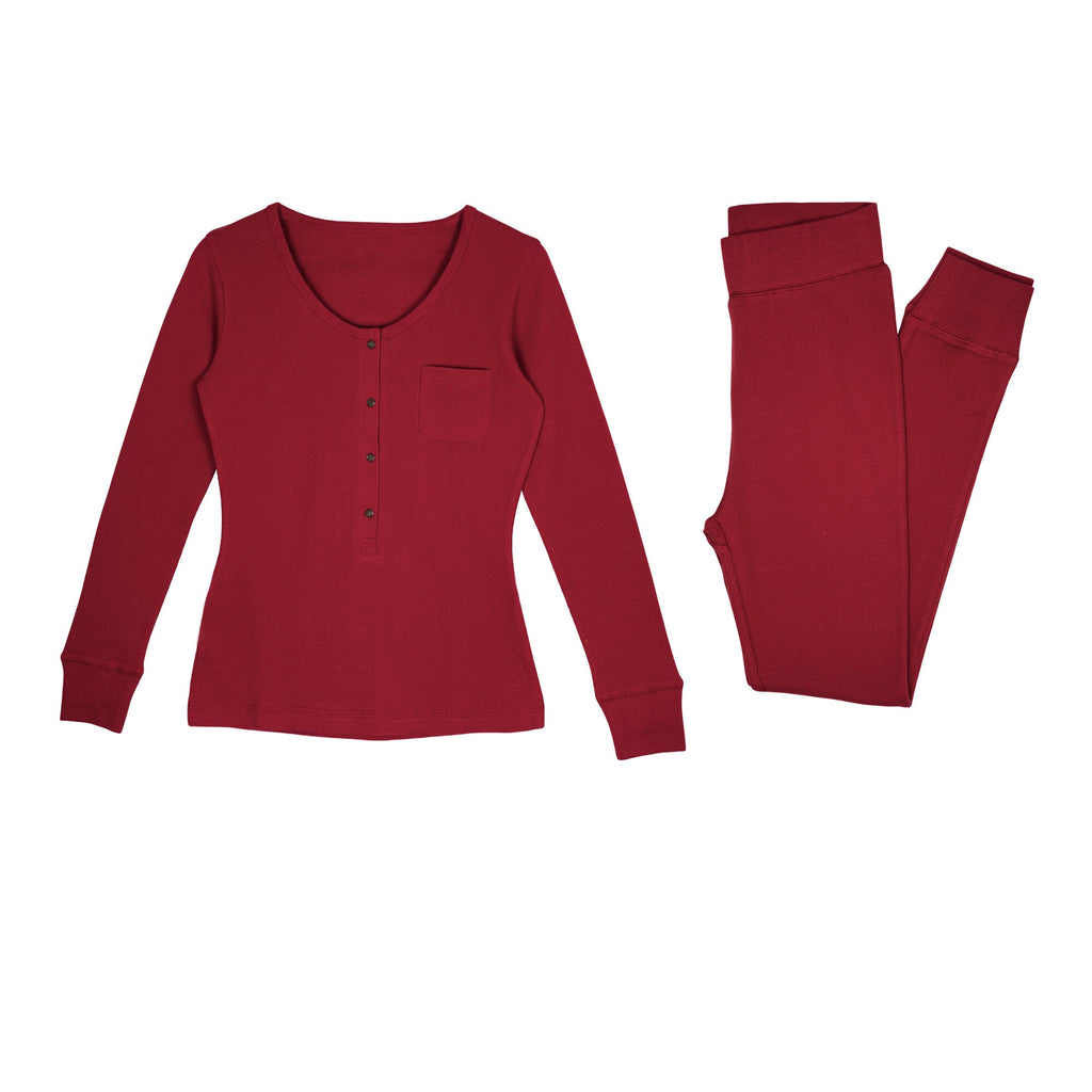 Crimson | Women's Organic Thermal Lounge Set