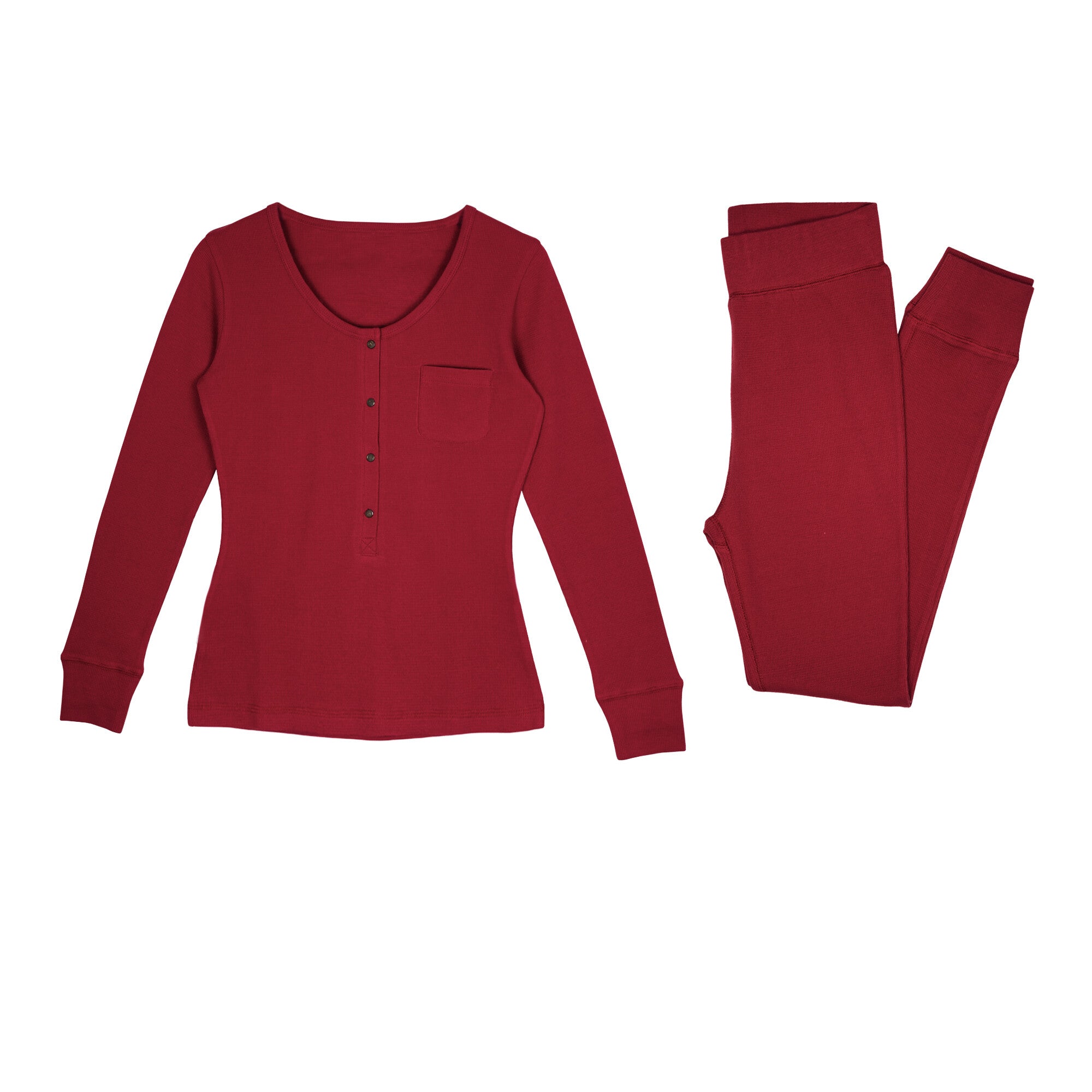 Crimson | Women's Organic Thermal Lounge Set