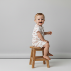 Organic Short Zip Romper - Cars