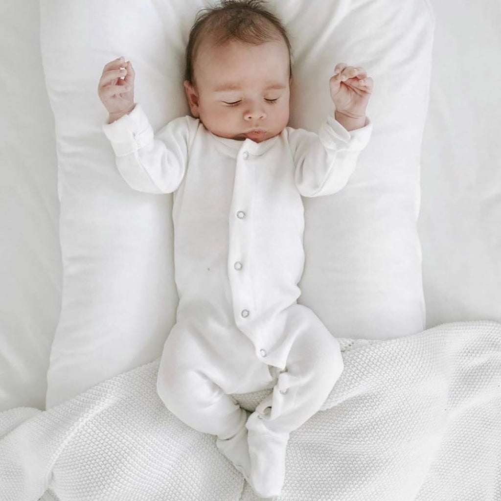 White | Organic Snap Footie