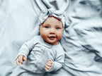 Moonbeam | Organic Smocked Tie Headband