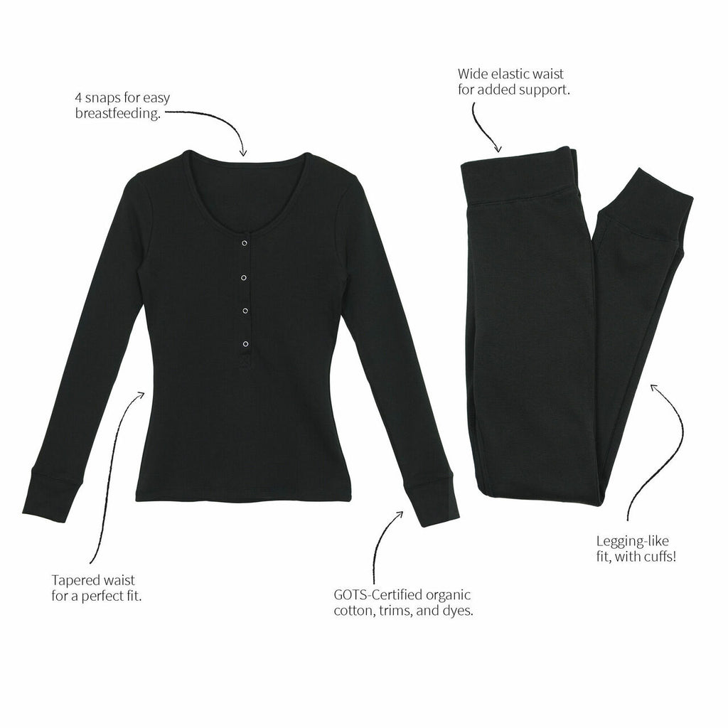 Black | Women's Organic Lounge Set