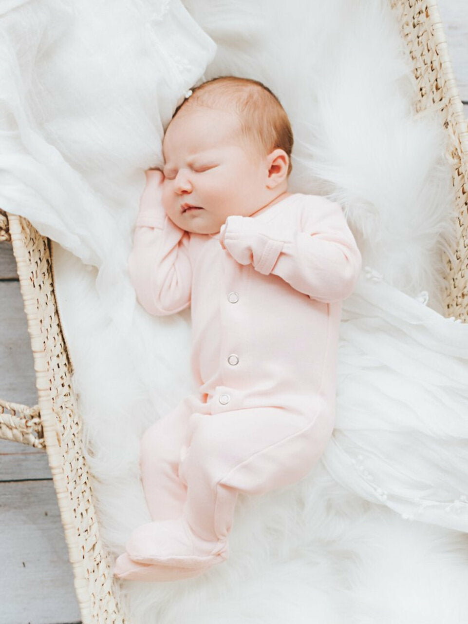 Blush | Organic Snap Footie