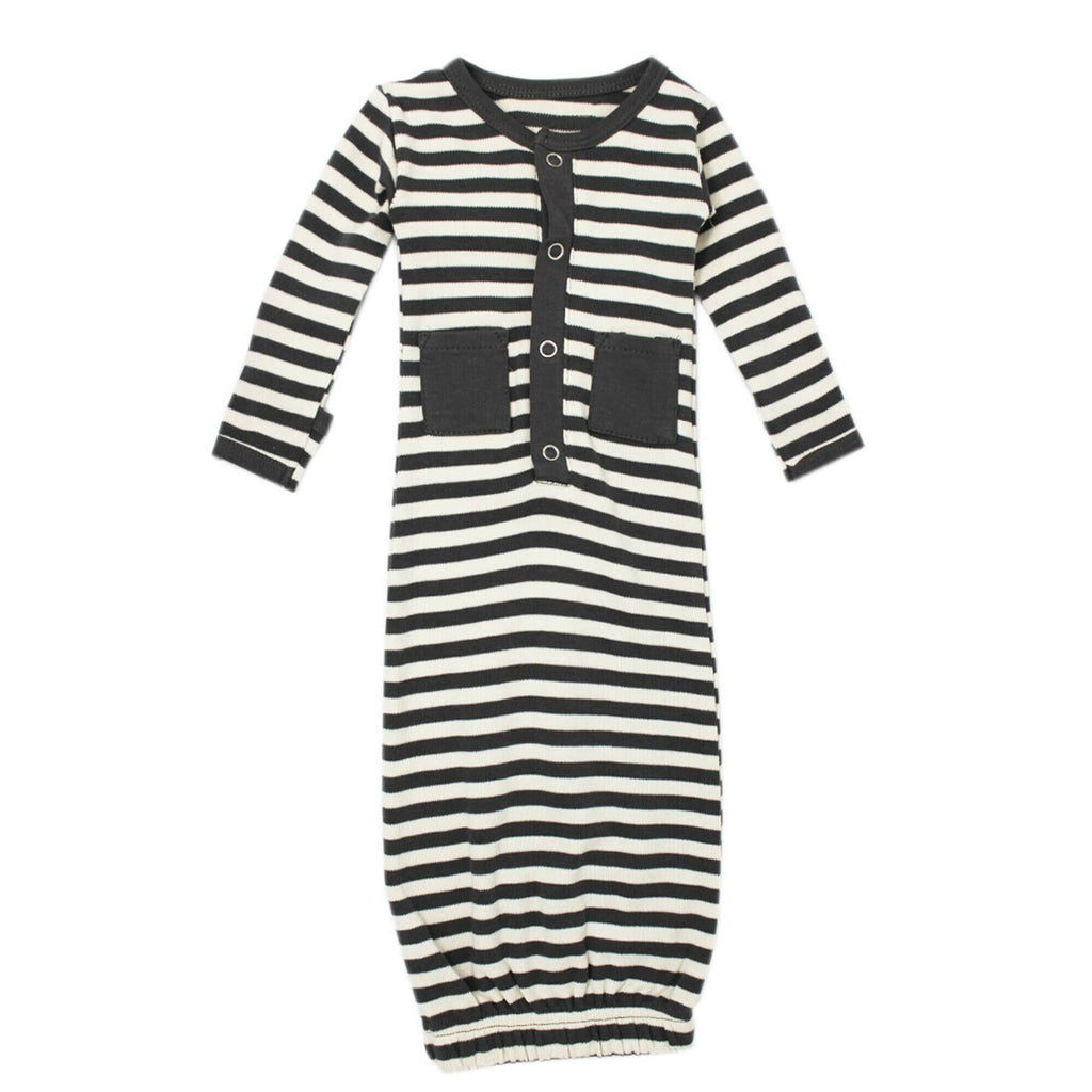 Gray Stripe | Organic Gown