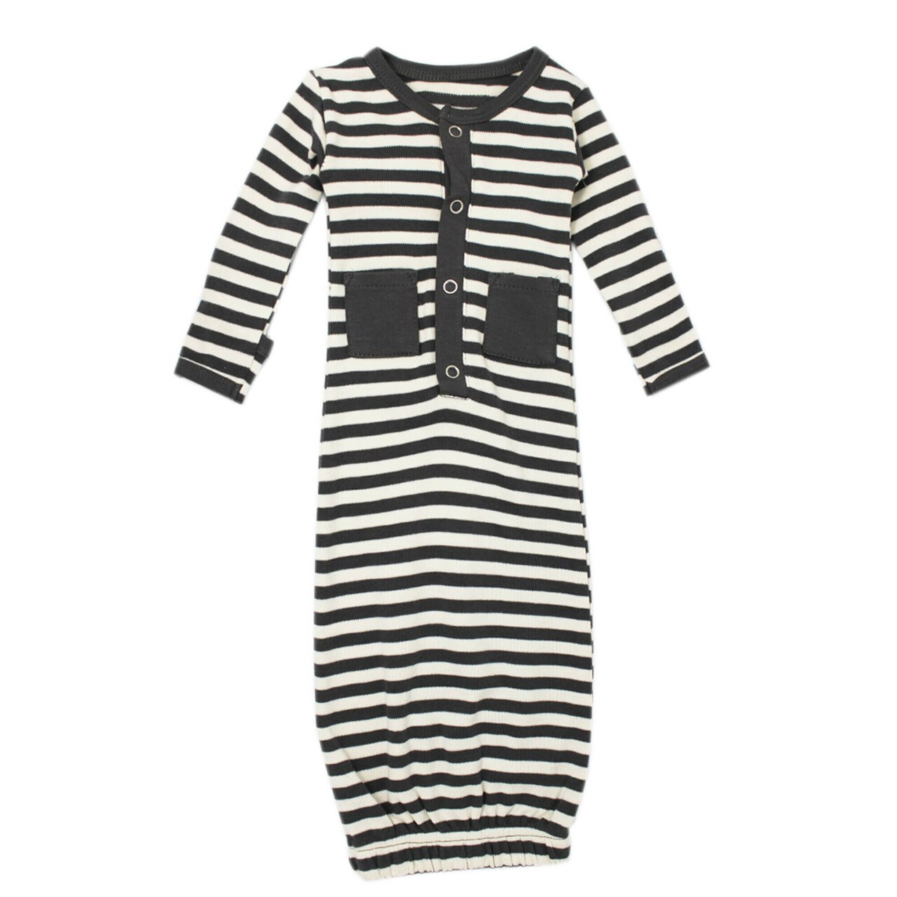 Gray Stripe | Organic Gown