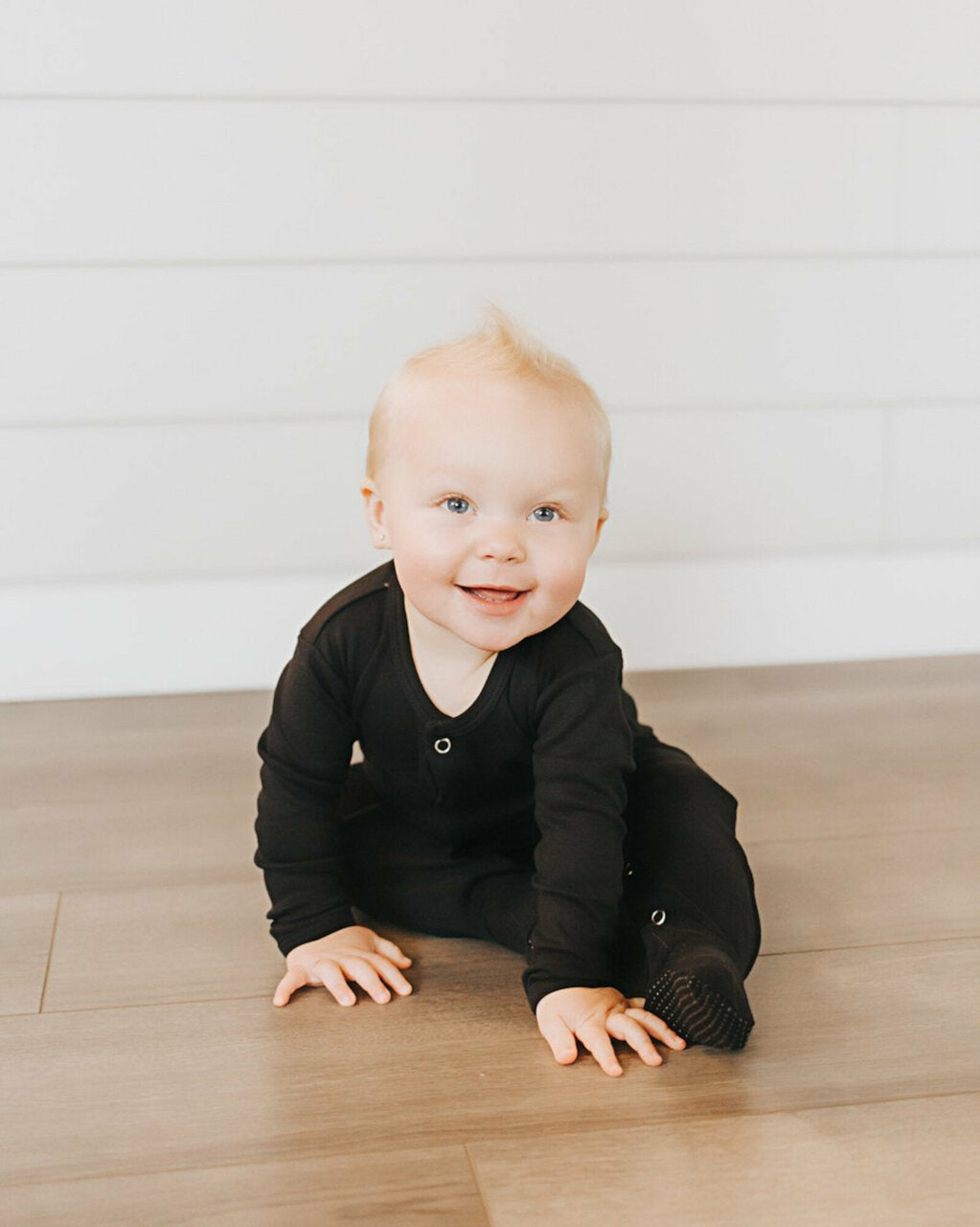 Black | Organic Snap Footie