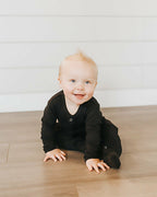 Black | Organic Snap Footie