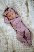 Lavender | Organic Smocked Tie Headband