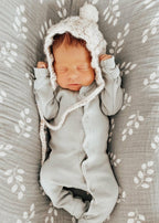 Light Gray | Organic Snap Footie