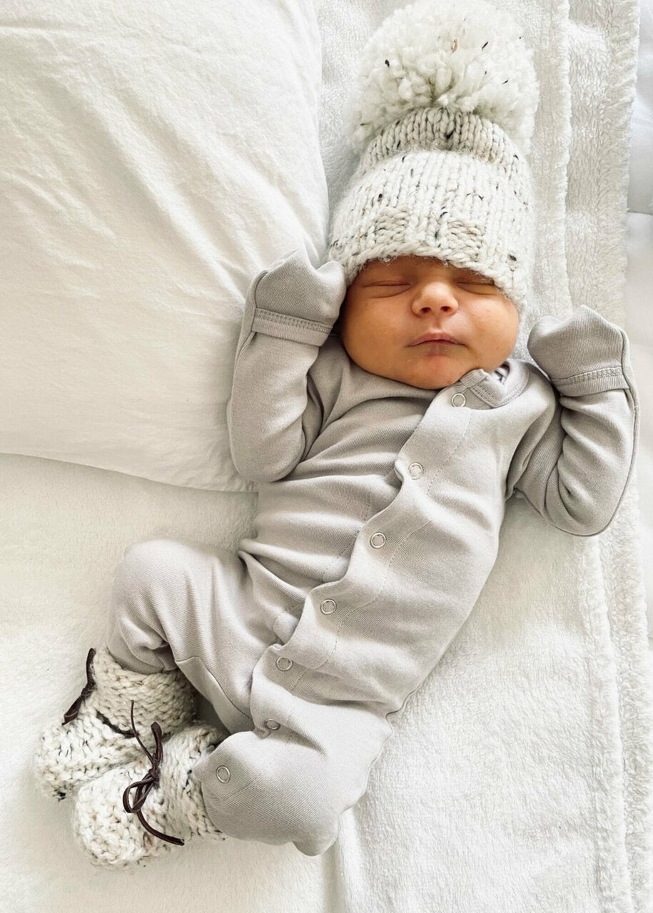 Light Gray | Organic Snap Footie