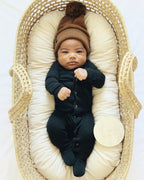 Black | Organic Snap Footie