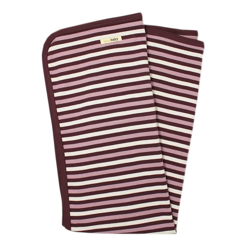 Eggplant Stripe | Organic Blanket