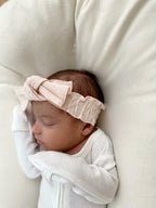 Blush | Organic Smocked Tie Headband