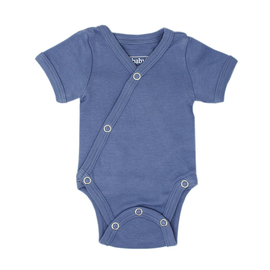 Slate | Organic Short-Sleeve Kimono Bodysuit