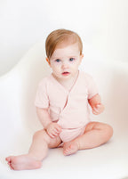 Blush | Organic Short-Sleeve Kimono Bodysuit