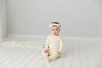 Buttercream | Organic Smocked Tie Headband