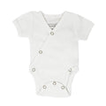 White | Organic Short-Sleeve Kimono Bodysuit