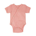 Coral | Organic Short-Sleeve Kimono Bodysuit