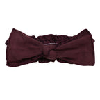 Eggplant | Organic Smocked Tie Headband