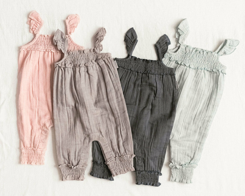 Moonstone | Kid's Organic Muslin Sleeveless Romper