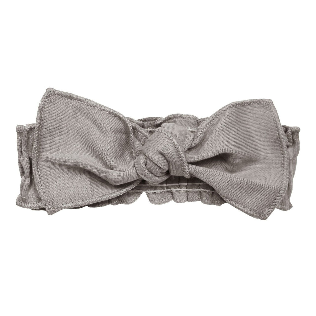 Light Gray | Organic Smocked Tie Headband