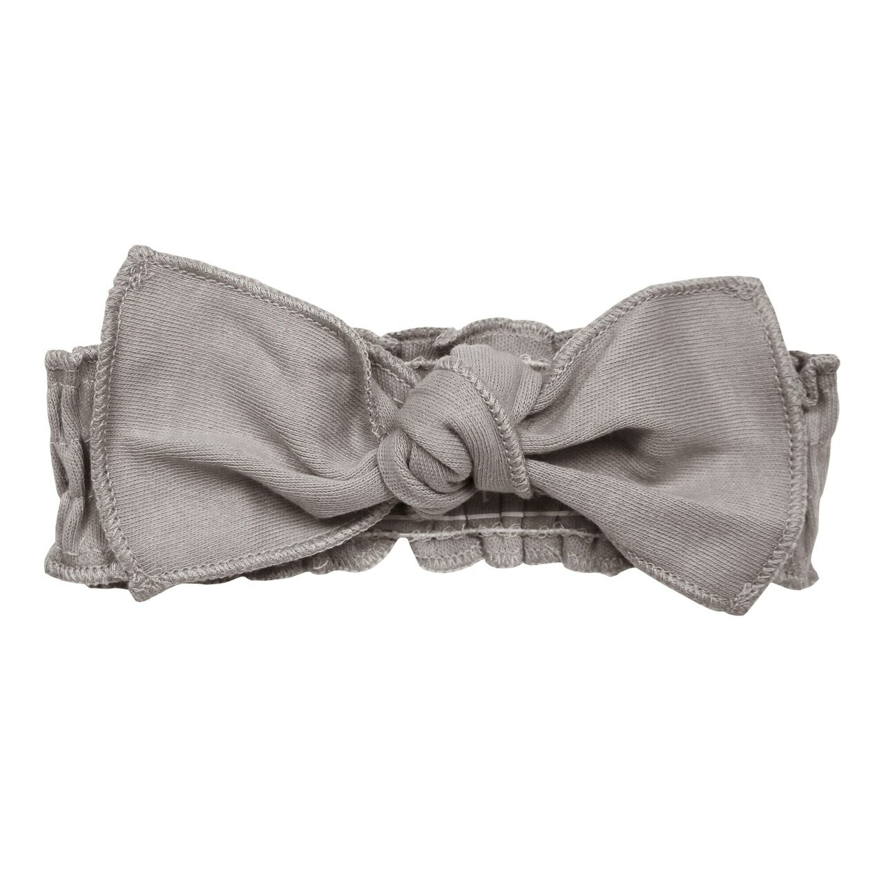 Light Gray | Organic Smocked Tie Headband