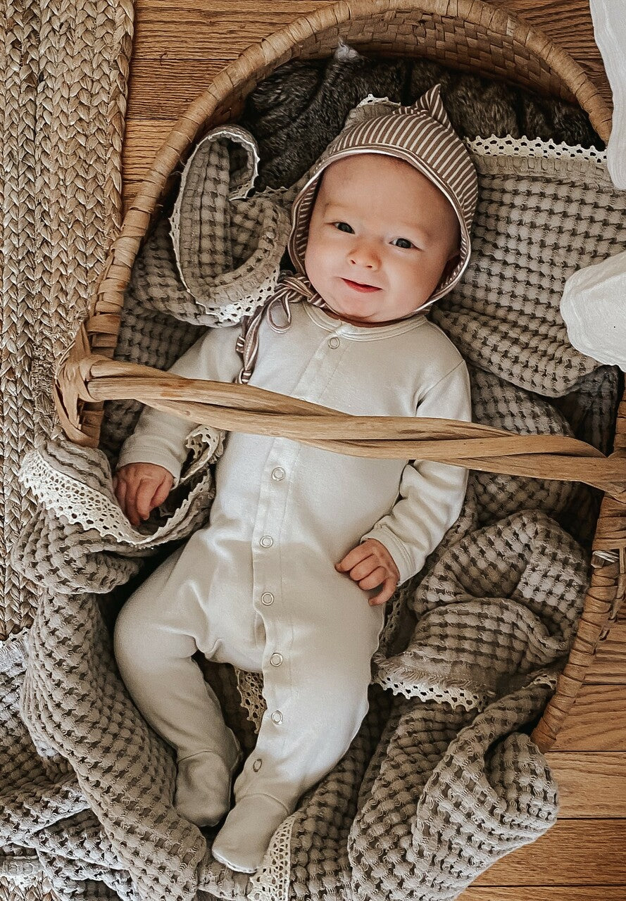 Stone | Organic Snap Footie