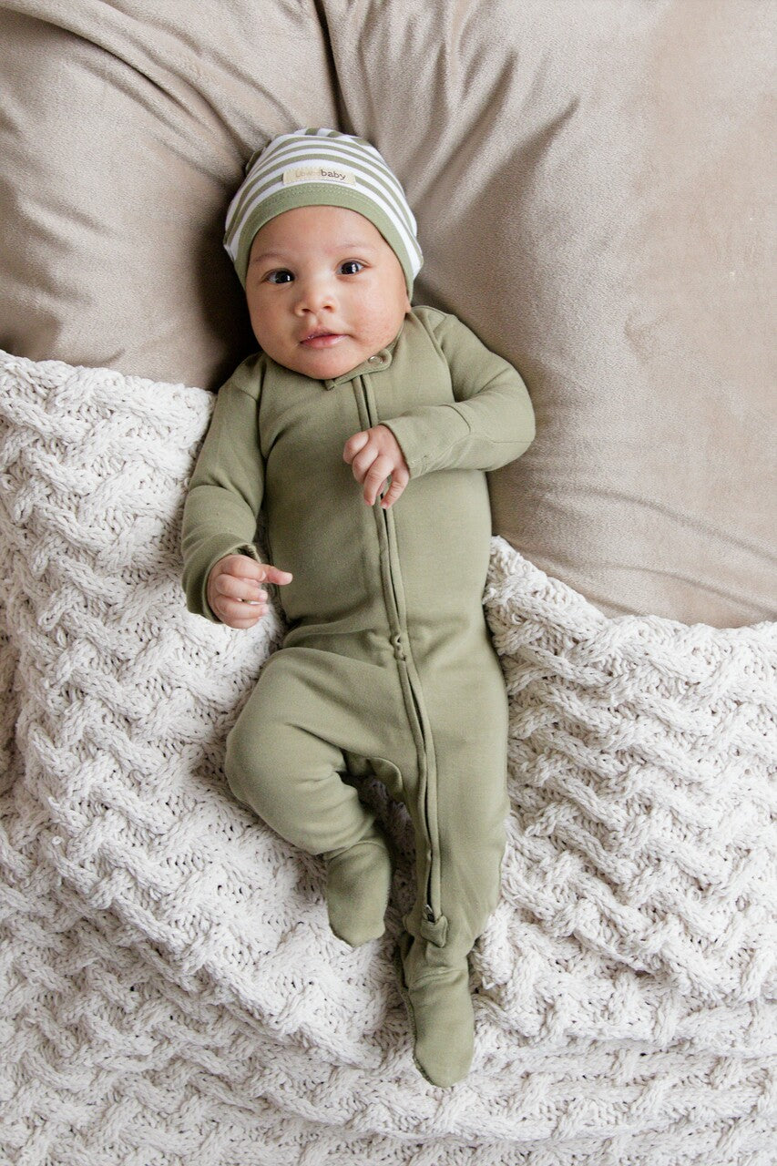 Sage/White | Organic Cute Cap