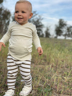 Bark Stripe | Organic Leggings