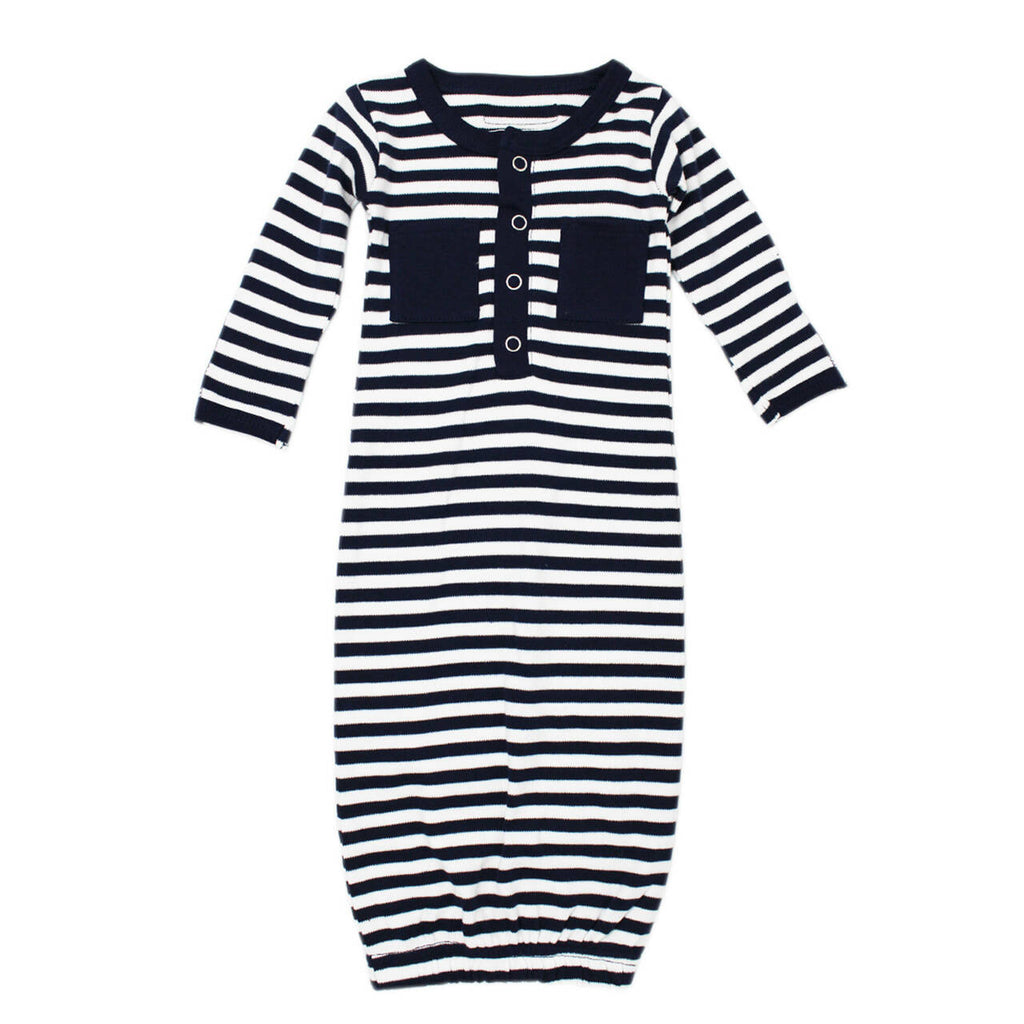 Navy/White | Organic Gown
