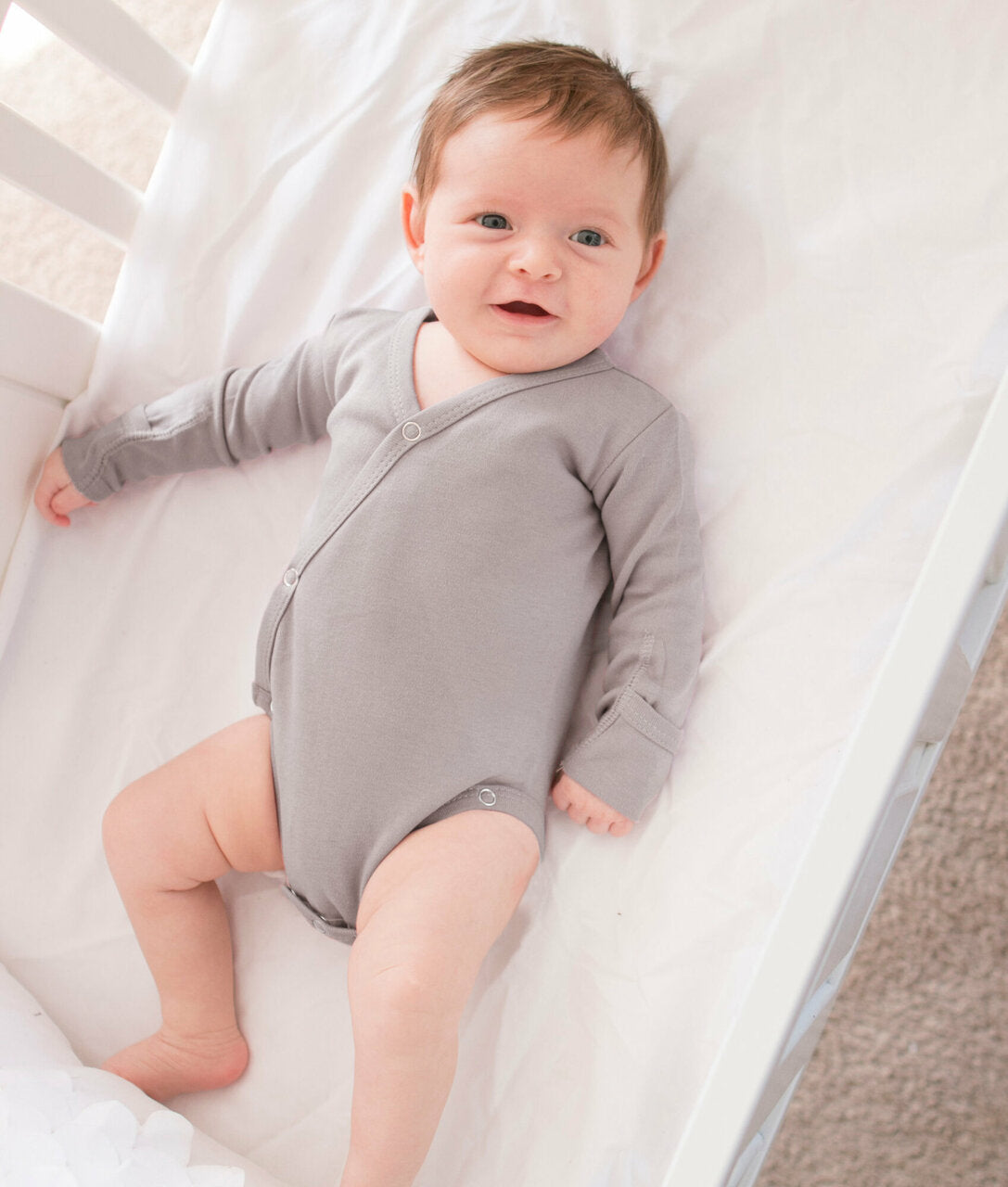 Light Gray | Organic Kimono Bodysuit