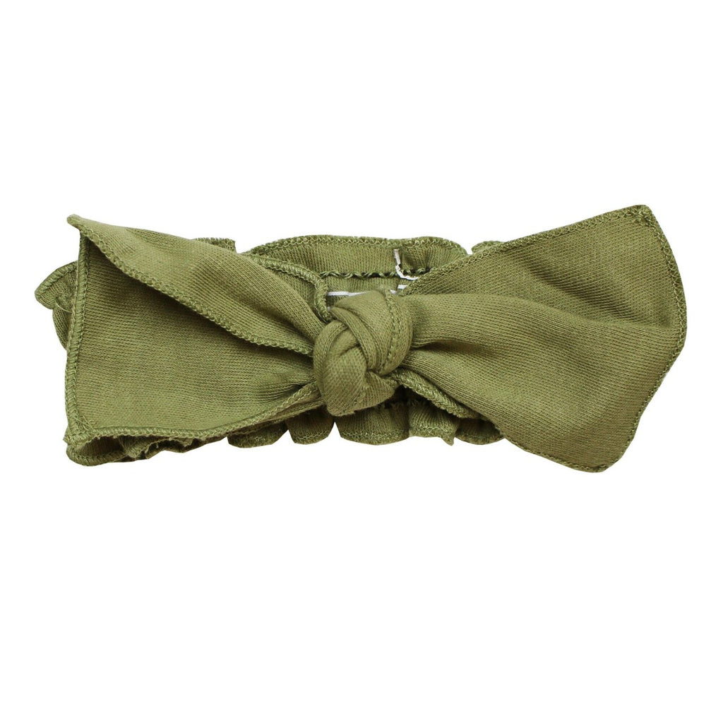 Sage | Organic Smocked Tie Headband