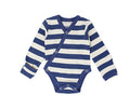 Slate/Beige Stripe | Organic Kimono Bodysuit