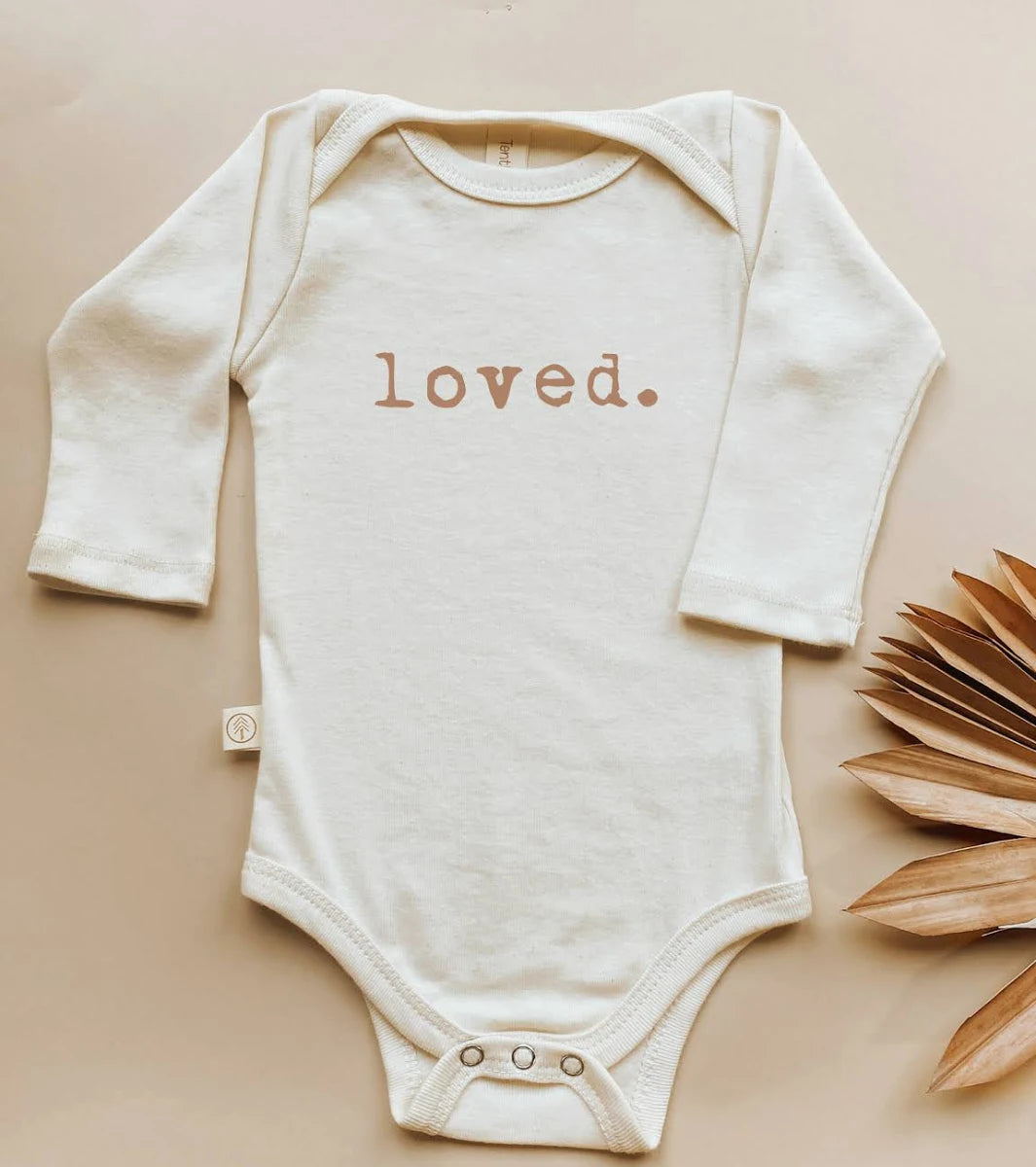 tenth & pine Loved. Organic Baby Bodysuit Long Sleeve