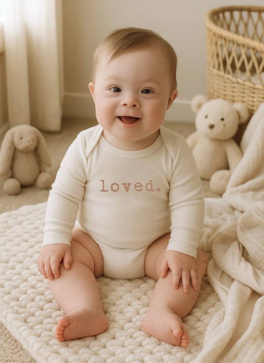 tenth & pine Loved. Organic Baby Bodysuit Long Sleeve